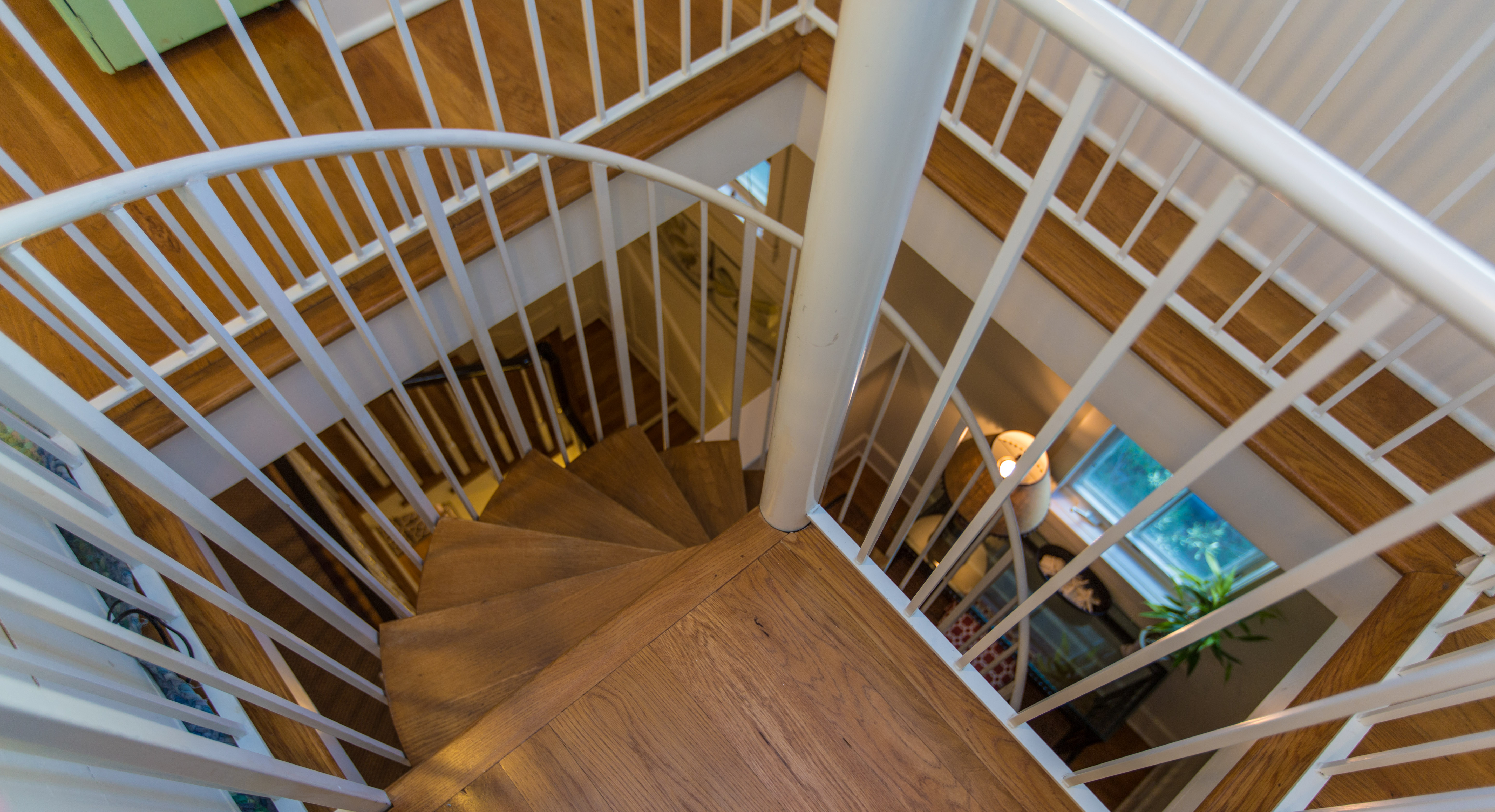 View down spiral staircase
